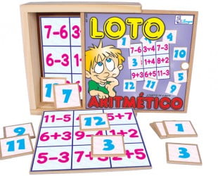 Loto Aritmético Com 50 Peças Em Madeira Jogo De Matemática