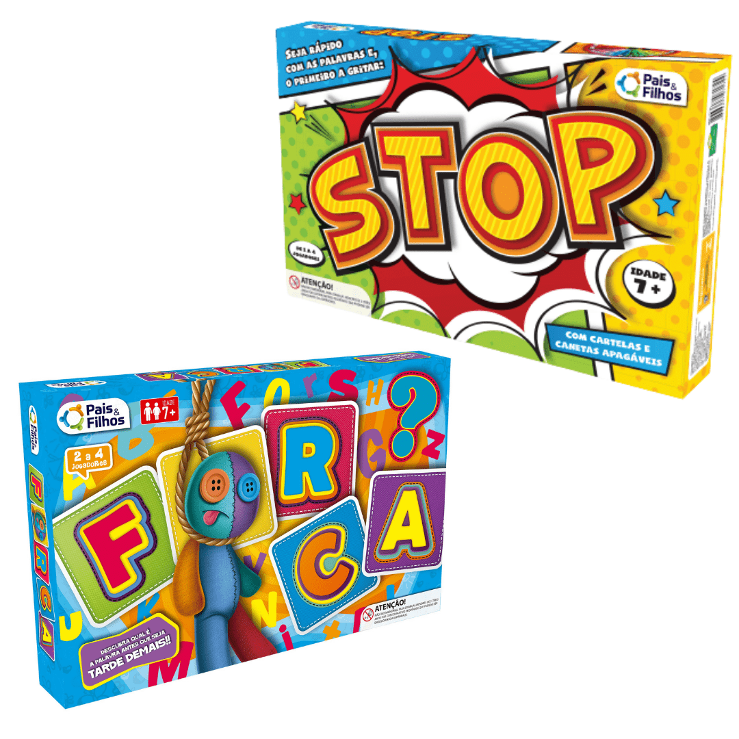 Jogo Stop Brinquedo Tradicional e Educativo com Roleta Brinquedos