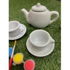 Conjunto de chá em porcelana - 9 peças 