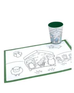 KIT COPO E JOGO AMERICANO PINTA E APAGA