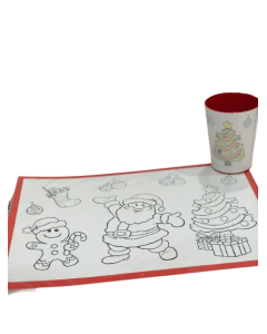 KIT COPO E JOGO AMERICANO PINTA E APAGA 