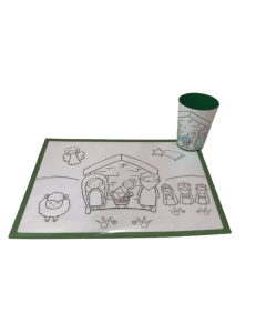 KIT COPO E JOGO AMERICANO PINTA E APAGA 