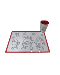 KIT COPO E JOGO AMERICANO PINTA E APAGA 