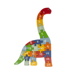 Quebra cabeça Dinossauro - Letras e Números 